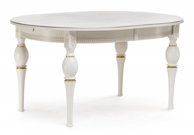 Стол деревянный Авилла молочный / золото (110x77). 