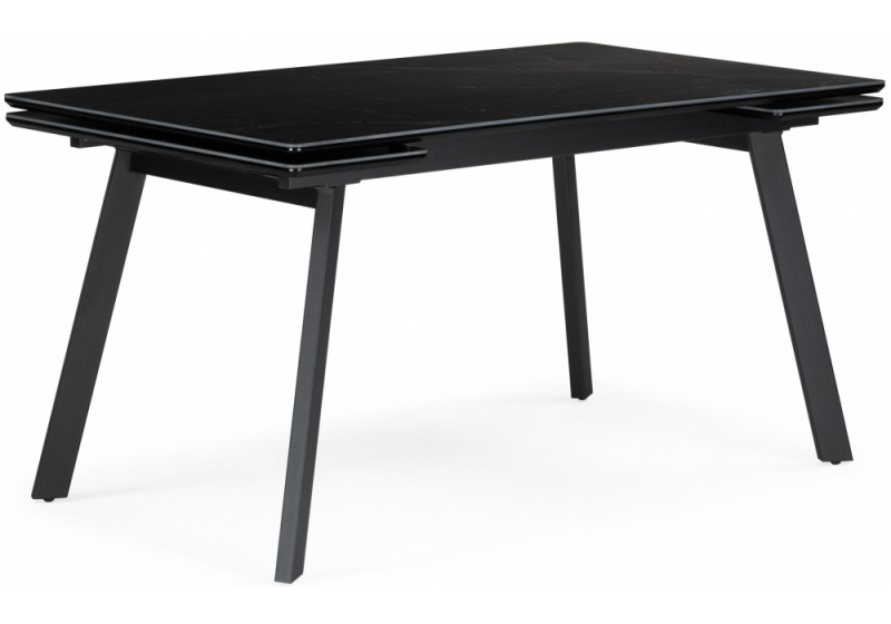 Керамический стол Норман 120(180)х80 shakespeare black / черный (80x75). 