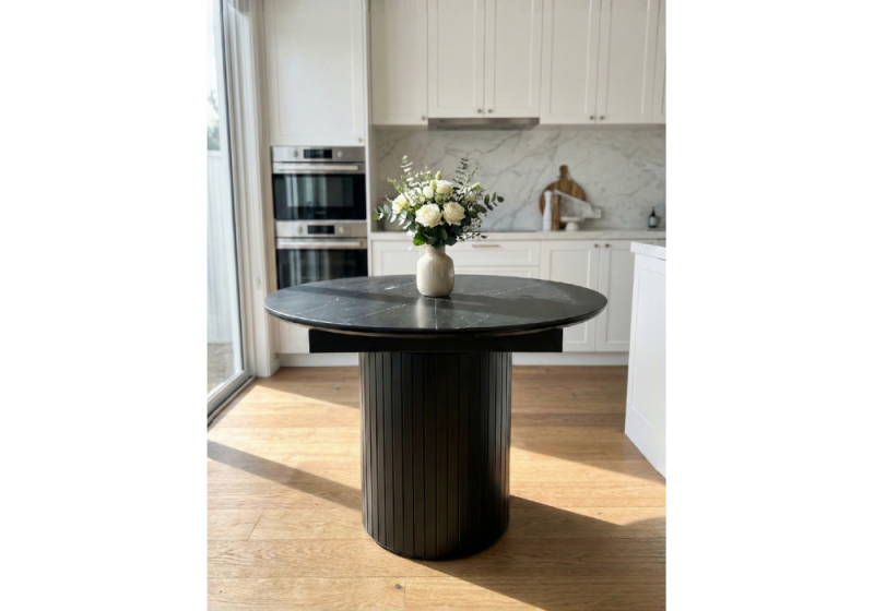 Керамический стол Лорен 100(140) shakespeare black / черный (100x75)
