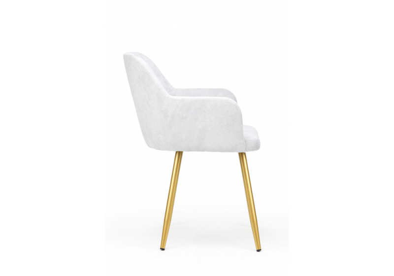 Стул на металлокаркасе Инфини 360 светло-серый (ocean 021) / золотой (54x61x80)