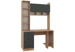 Компьютерный стол Бишоп 5 125х60х197 дуб крафт золотой / антрацит (125x60x197)